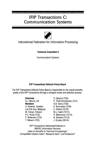 Integrated Broadband Communication Networks and Services. Proceedings of the IFIP Tc6/iccc International Conference on Integrated Broadband Communication Networks and Services, Copenhagen, Denmark, 20–23 April, 1993