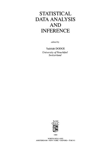 Statistical Data Analysis and Inference