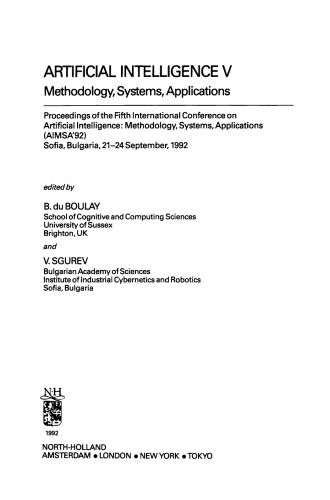 Artificial Intelligence V. Methodology, Systems, Applications