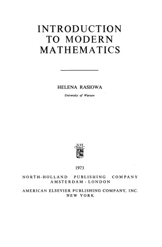 Introduction to Modern Mathematics