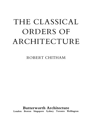 The Classical Orders of Architecture