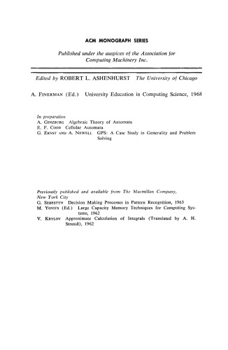 University Education in Computing Science. Proceedings of a Conference on Graduate Academic and Related Research Programs in Computing Science, Held at the State University of New York at Stony Brook, June 1967