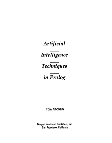 Artificial Intelligence Techniques in Prolog