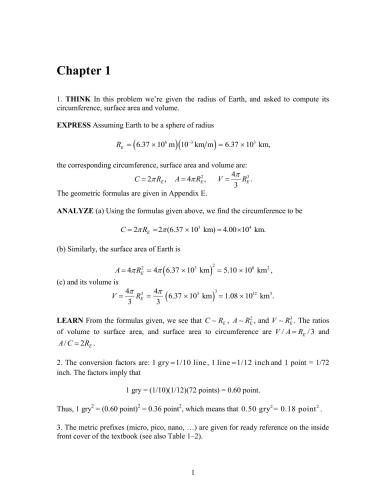 Instructor's Solutions Manual to Fundamentals of Physics Extended