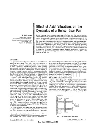 Effect of Axial Vibrations on the Dynamics of a Helical Gear Pair