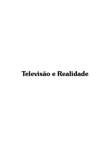 Televisão e realidade