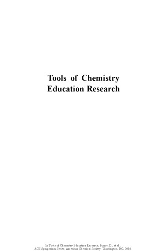 Tools of Chemistry Education Research