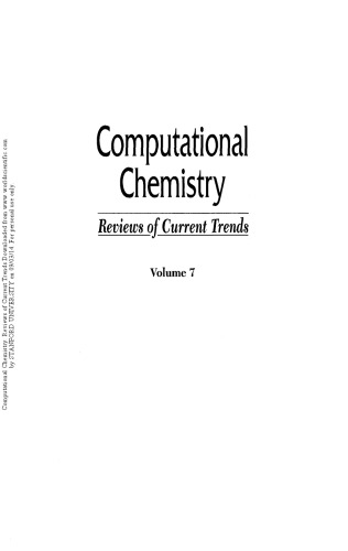 Computational Chemistry: Reviews of Current Trends