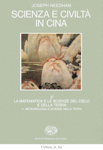 Scienza e civiltà in Cina. Meteorologia e scienze della terra