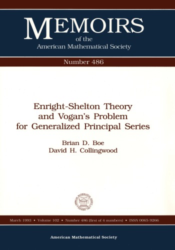 486 
Enright-Shelton Theory and Vogan's Problem for Generalized Principal Series