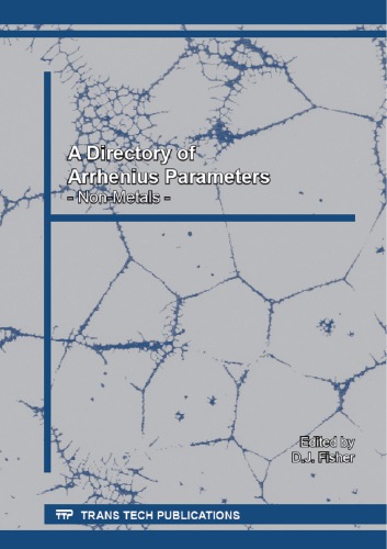 A Directory of Arrhenius Parameters: Non-metals