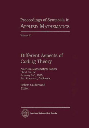 Different Aspects of Coding Theory: American Mathematical Society Short Course, January 2-3, 1995, San Francisco, California