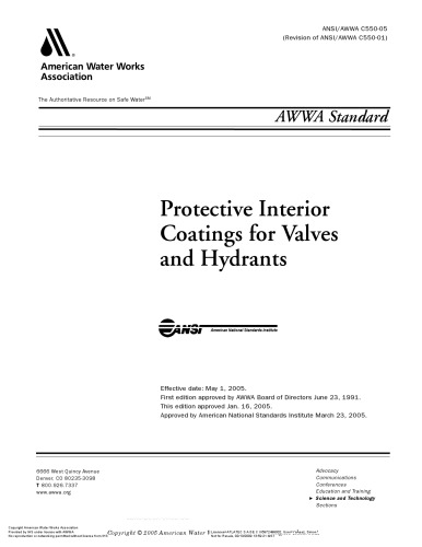 Protective Interior Coatings for Valves and Hydrants