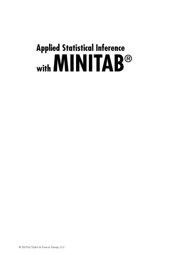 Applied Statistical Inference with MINITAB®