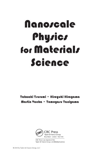 Nanoscale Physics for Materials Science