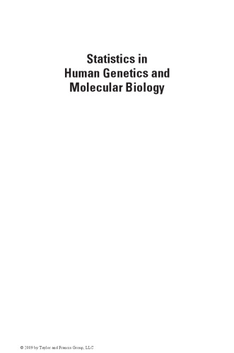 Statistics in Human Genetics and Molecular Biology