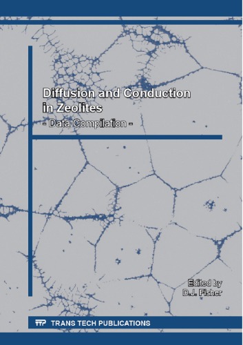 Diffusion and Conduction in Zeolites: Data Compilation