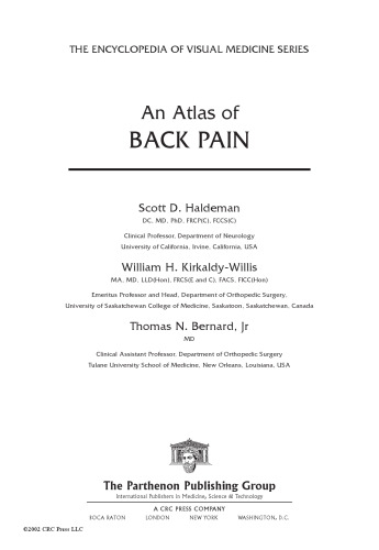 Atlas of Back Pain Editor