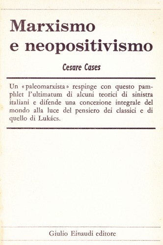 Marxismo e neopositivismo