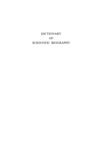 Dictionary of Scientific Biography. Vol. 15. Supplement 1. ROGER ADAMS - LUDWIK ZEJSZNER. TOPICAL ESSAYS 
 ISBN 10: 0684169703 ISBN 13: 9780684169705