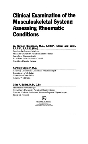 Clinical Examination of Musculoskeletal System