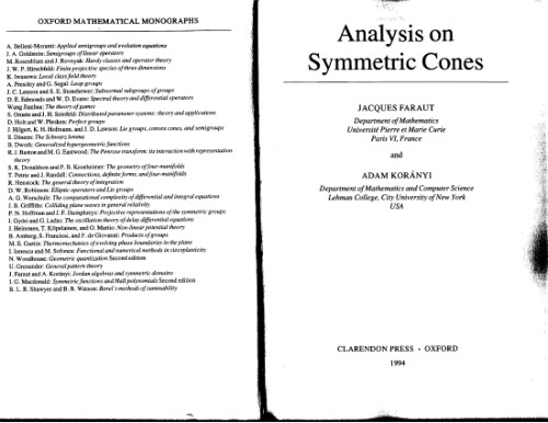 Analysis on Symmetric Cones 