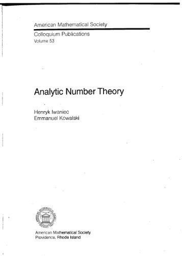 Analytic number theory