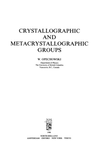 Crystallographic and metacrystallographic groups