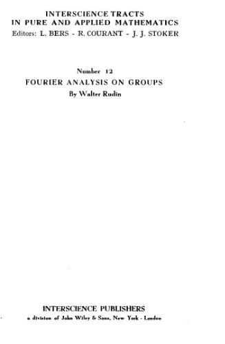 Fourier Analysis on Groups