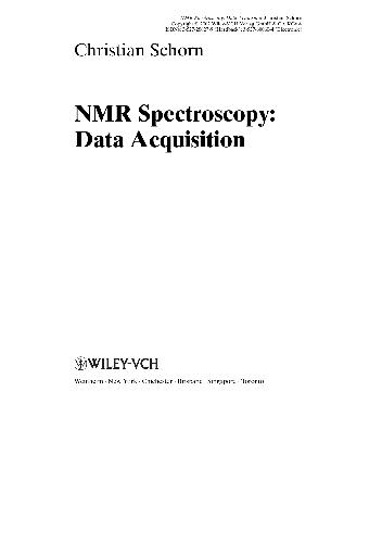 NMR Spectroscopy Data Acquisition