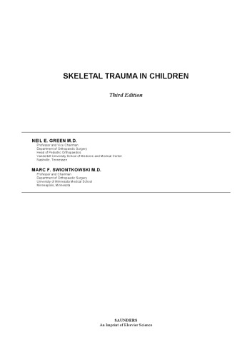 Skeletal Trauma in Children, Volume Three