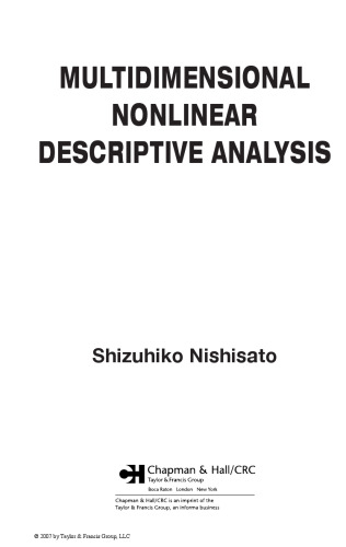 Multidimensional nonlinear descriptive analysis