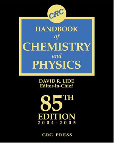 CRC Handbook Chemistry and Physics, 85th Edition