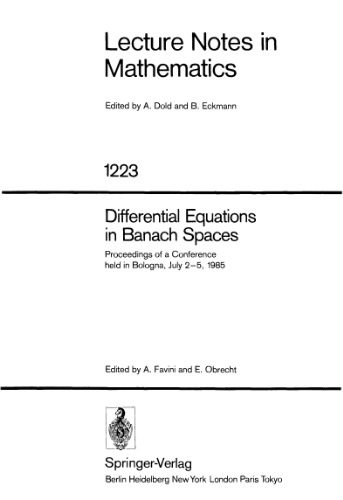 Differential Equations in Banach Spaces