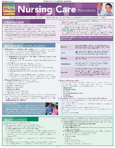 BarCharts QuickStudy Nursing Care Procedures