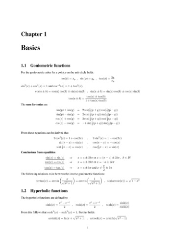 Mathematics formulary