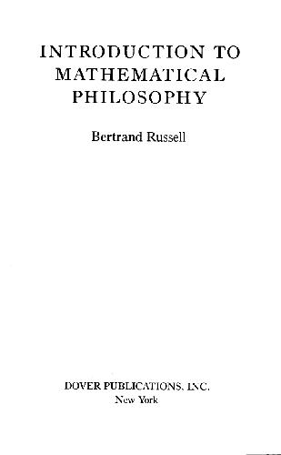 Introduction to Mathematical Philosophy (1920)