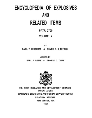 Encyclopedia of Explosives and Related Items