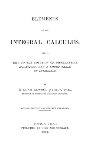 Elements of the integral calculus 