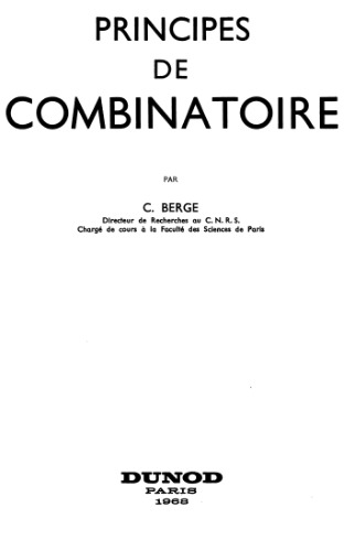 Principes de combinatoire