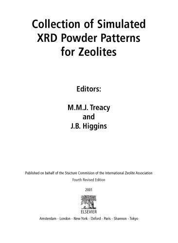 Collection of Simulated XRD Powder Patterns for Zeolites