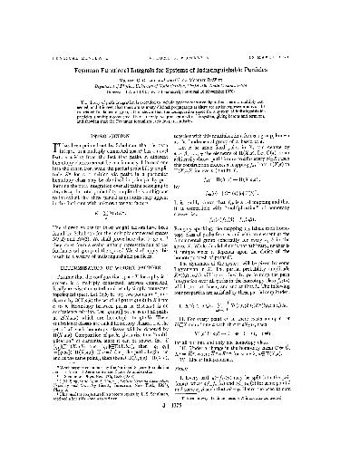 Feynman functional integrals for systems of indistinguishable particles