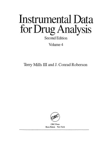 Instrumental Data for Drug Analysis