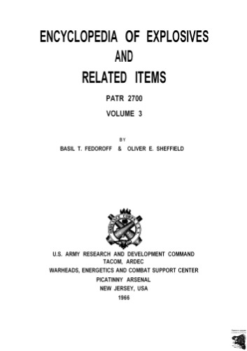 The Encyclopedia of Explosives and Related Items exri