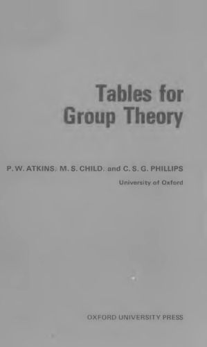 Tables for Group Theory