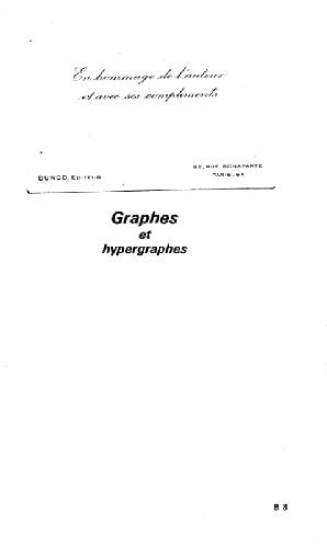 Graphes et hypergraphes