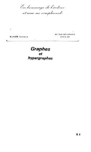 Graphes et hypergraphes