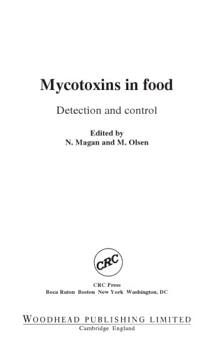 Mycotoxins in Food: Detection and Control