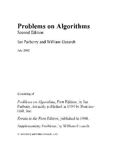 Problems on algorithms