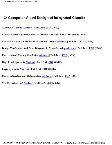 13.Computer-Aided Design of Integrated Circuits